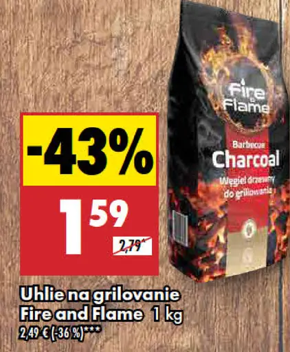 Fire & Flame Uhlie na grilovanie