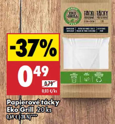 Eko Grill Papierové tácky