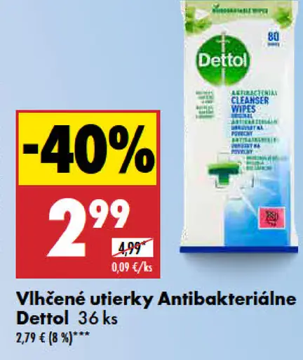 Dettol antibakteriálne obrúsky