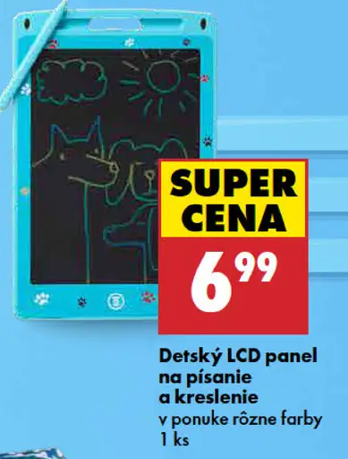 Detský LCD panel na písanie a kreslenie