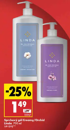 Linda sprchový gél Creamy/Orchid