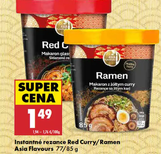 Asia Flavours instantné rezance Red Curry