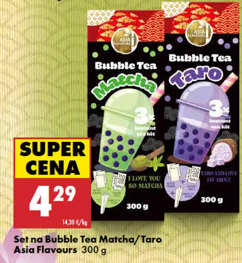 Asia Flavours Set na Bubble Tea Matcha/Taro