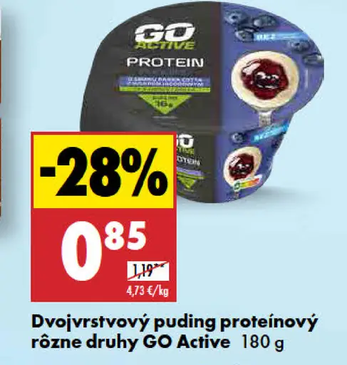 GO Active Dvojvrstvový puding proteínový