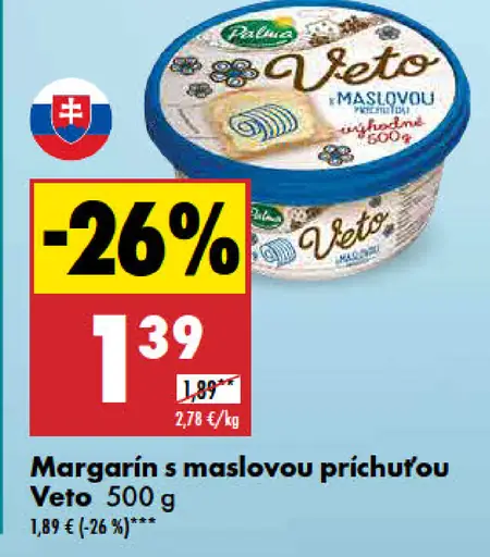 Veto Margarín s maslovou príchuťou