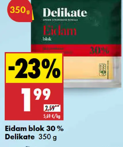 Delikate Eidam blok 30 %