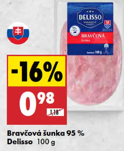 Delisso Bravčová šunka 90 %
