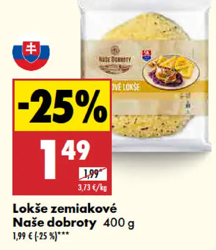 Naše dobroty lokše zemiakové