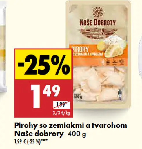 Naše dobroty Pirohy so zemiakmi a tvarohom