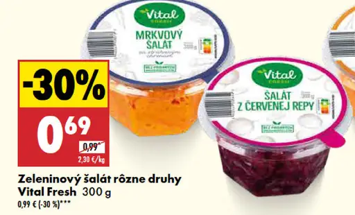 Vital Fresh Zeleninový šalát - rôzne druhy