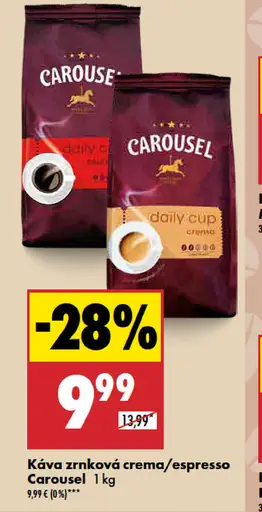 Carousel Káva zrnková crema/espresso