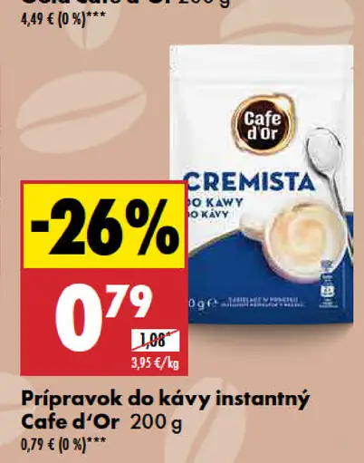 Cafe d’Or Prípravok do kávy instantný