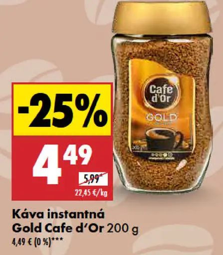 Cafe d'Or Káva instantná Gold