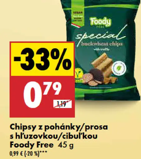 Foody Free Chipsy z pohánky/prosa