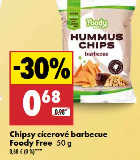 Foody Free Chipsy cícerové barbecue