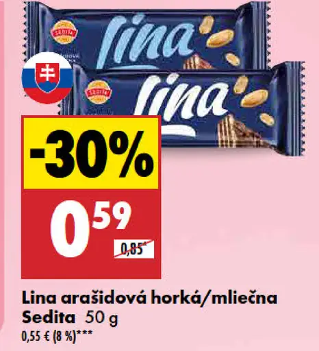 Sedita Lina arašidová horká/mliečna