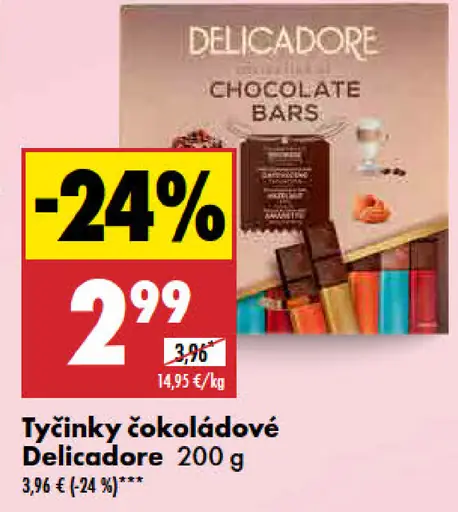 Tyčinky čokoládové Delicadore
