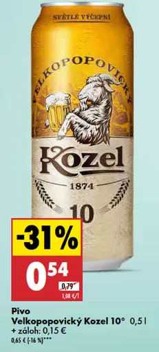 Velkopopovický Kozel 10° plechovka