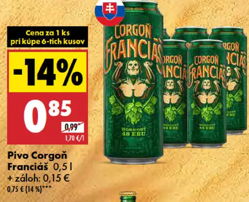 Corgoň Franciáč plechovka