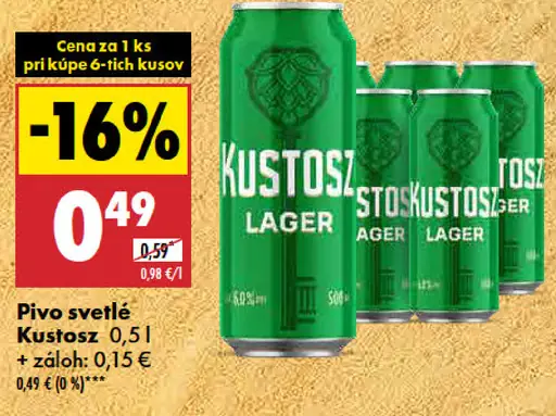 Kustosz Lager plechovka
