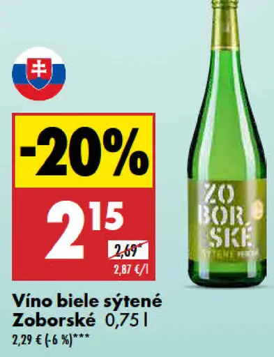Víno biele sýtené Zoborské