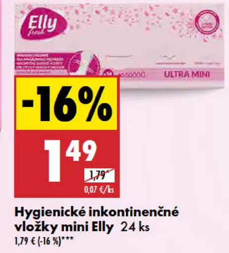 Elly Hygienické inkontinenčné vložky mini