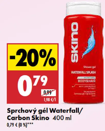 Sprchový gél Waterfall/Carbon Skino