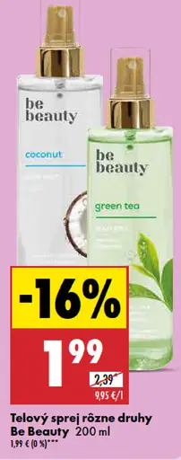 Be Beauty Telový sprej rôzne druhy