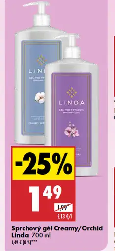 Linda sprchový gél Creamy/Orchid
