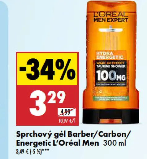 L’Oréal sprchový gél Barber/Carbon/Energetic