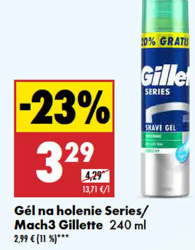 Gél na holenie Series/Mach3 Gillette