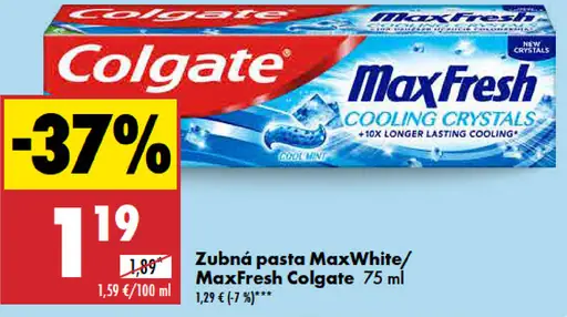 Colgate Zubná pasta MaxWhite/MaxFresh