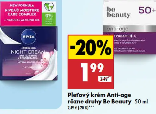 Be Beauty Pleťový krém Anti-age rôzne druhy
