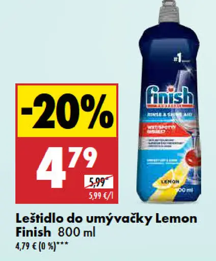 Finish Leštidlo do umývačky Lemon