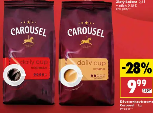 Carousel Káva zrnková daily cup