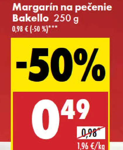 Bakello Margarín na pečenie