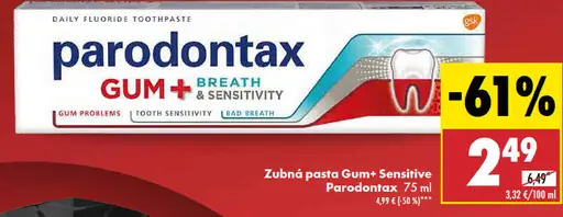 Parodontax zubná pasta