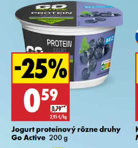 Go Active Jogurt proteínový rôzne druhy