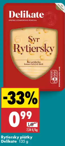 Delikate Rytier sky plátky