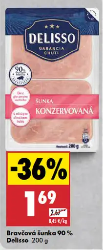 Delisso Bravčová šunka 90 %
