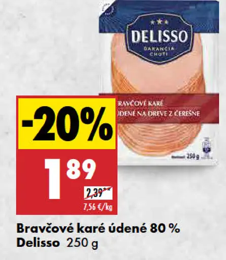 Delisso Bravčové karé údené 80%