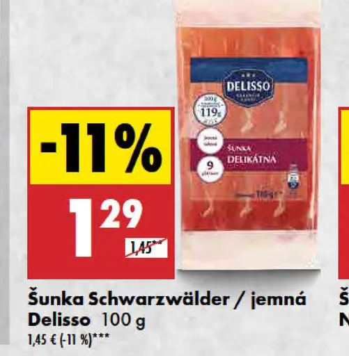 Delisso Šunka Schwarzwälder/jemná
