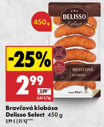 Delisso Bravčová klobása