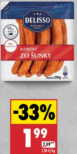 Delisso Klobásky zo šunky