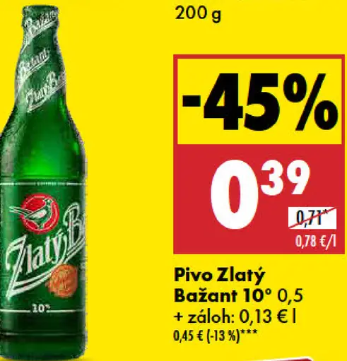 Zlatý Bažant Tmavé výčapné pivo plechovka