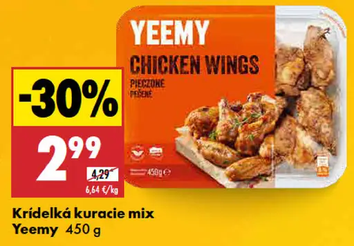 Yeemy Krídelká kuracie mix