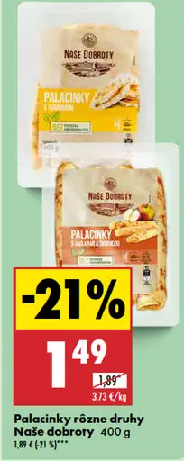 Naše dobroty Palacinky rôzne druhy