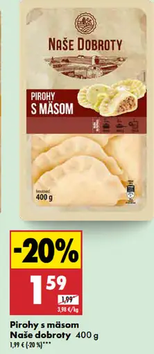 Naše dobroty Pirohy s mäsom