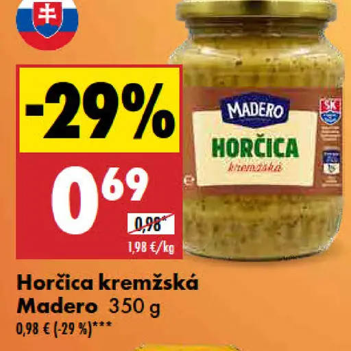 Madero Horčica kremžská