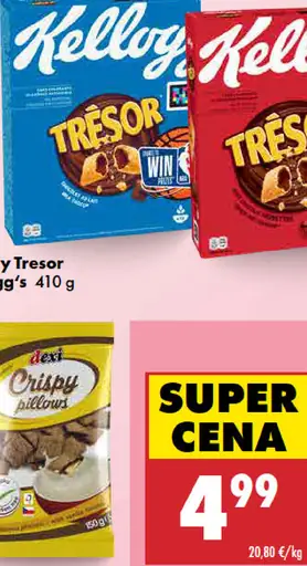 Kellogg's Tresor cereálne vankúšiky